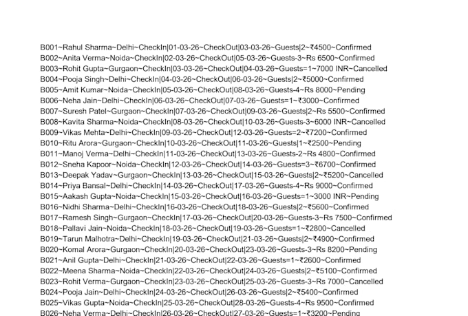 clean, format, organise and fix your excel or CSV data